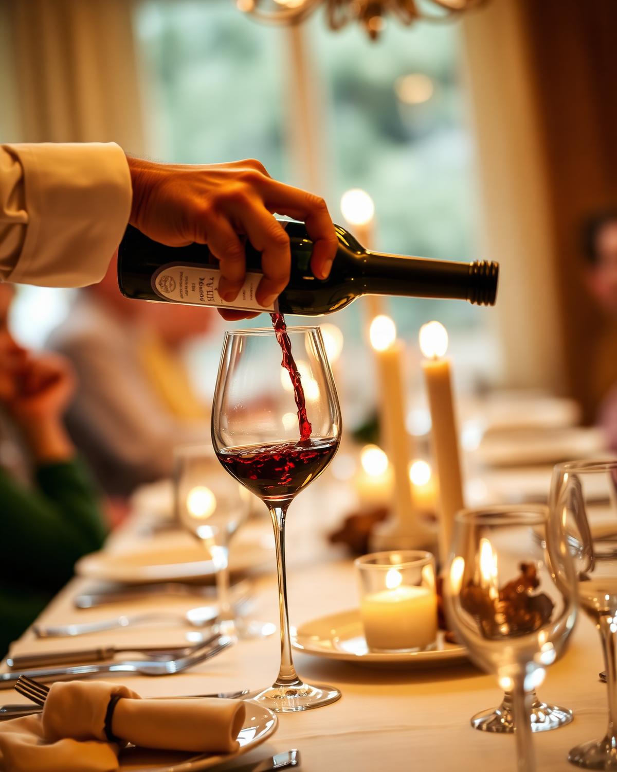 Wine being poured